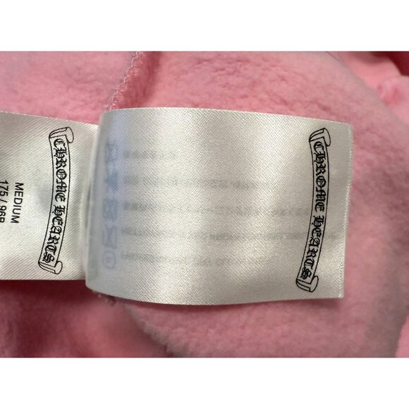 Chrome Heart U.S.A. Pink Hoodie With Kangaroo Pocket & Drawstring Hood - Picture 11 of 16